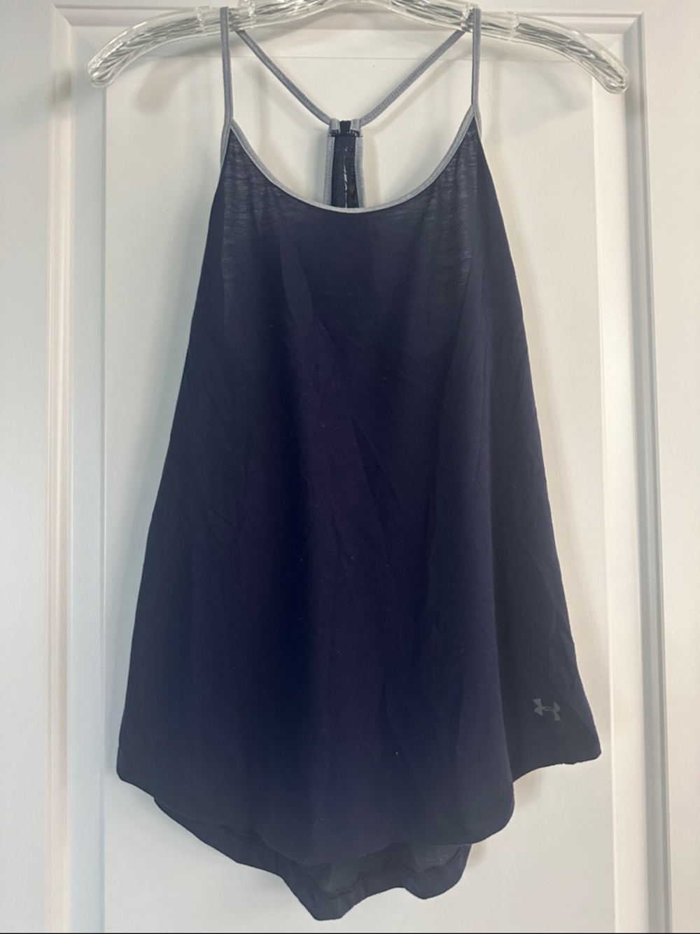 Under Armour Dark Navy Racerback Training Tank with Contrast Trim